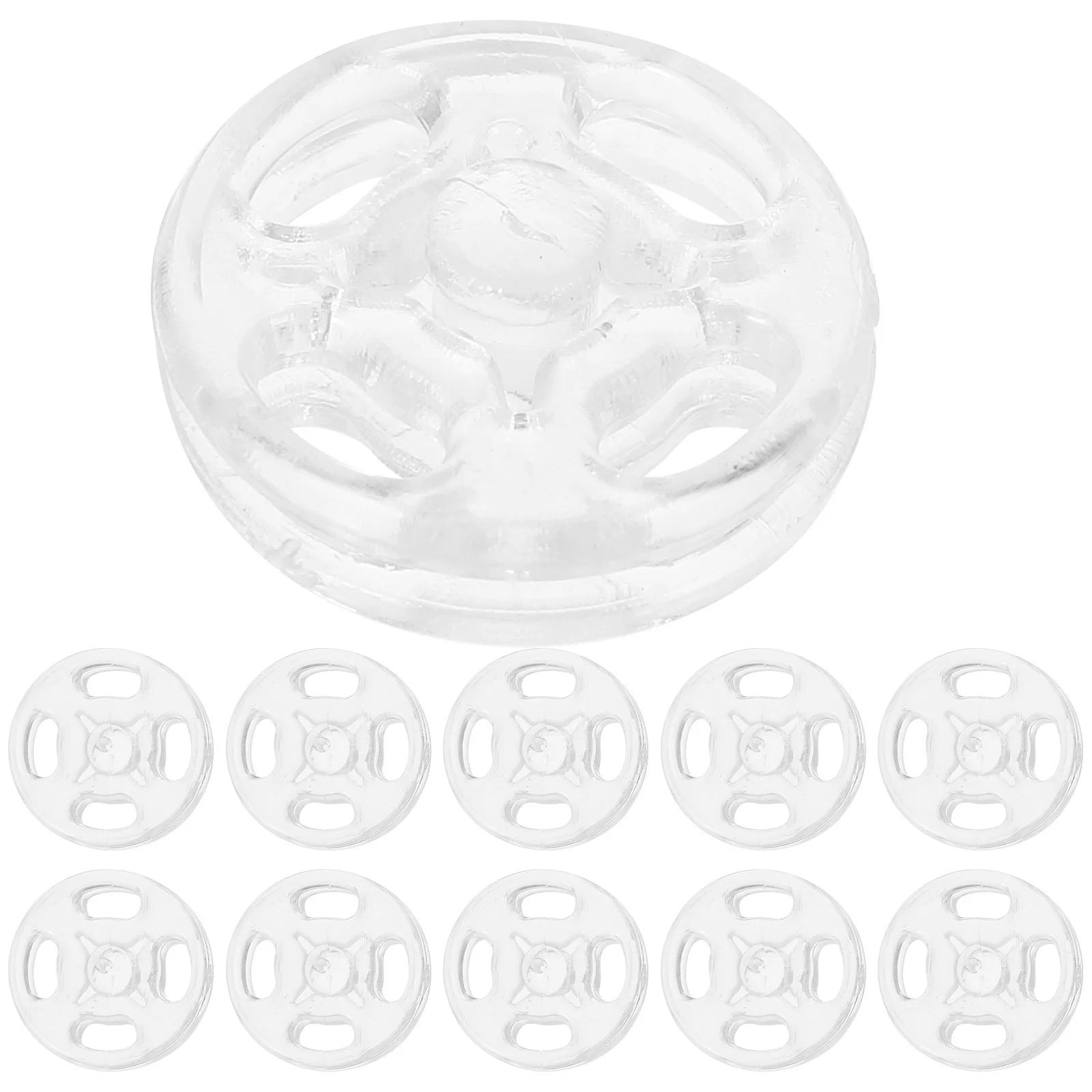 

100Pcs 13Mm Invisible Snap Buttons Transparent Resin Press Studs for Shoes Backpacks Craft DIY Sewing Supplies