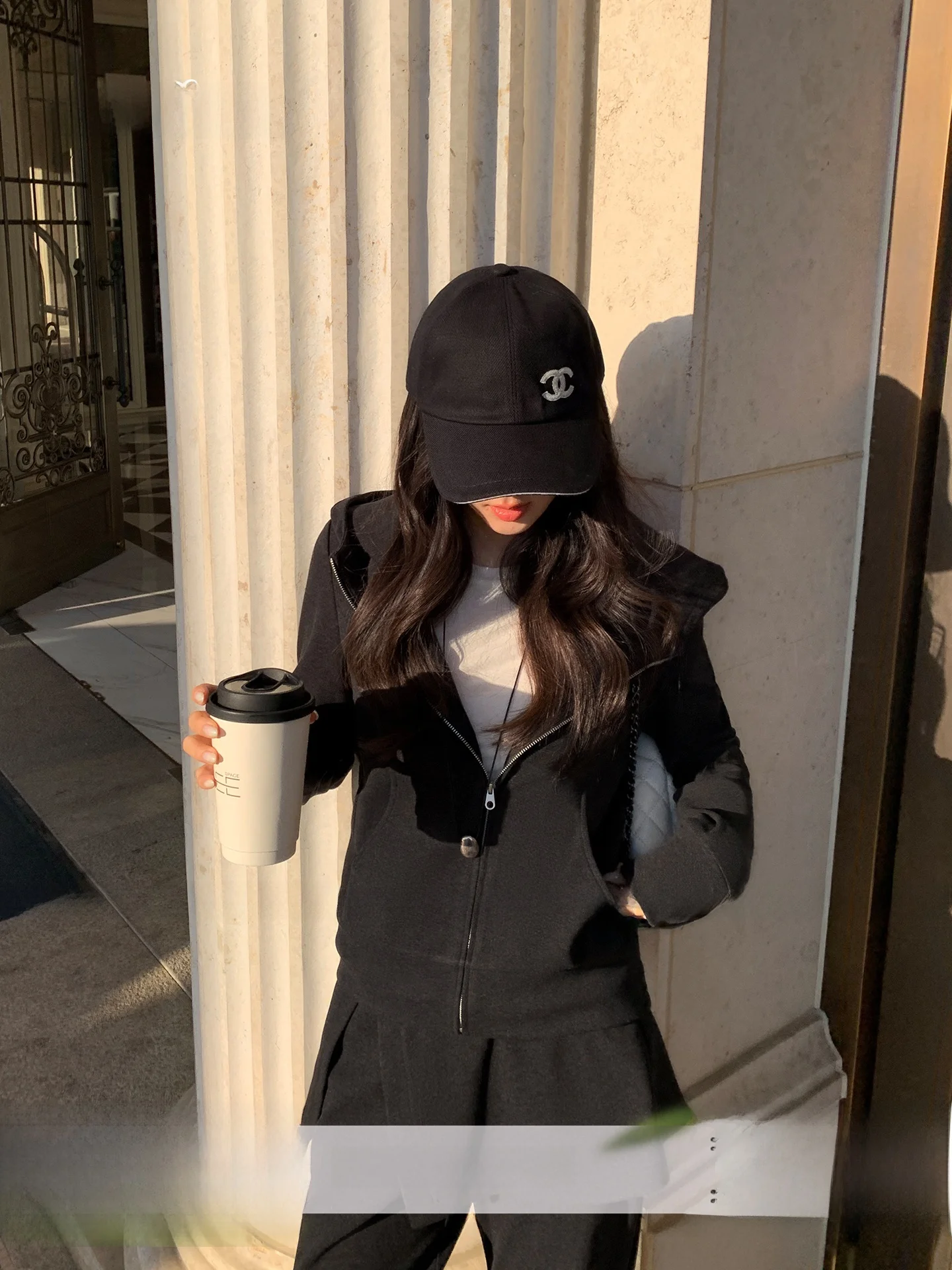 

Perfect Day Casual Loose Fit Knitted Hoodie Women's Spring Faionable Versatile Top Windproof Polyester Fiber Long Sve Zi...