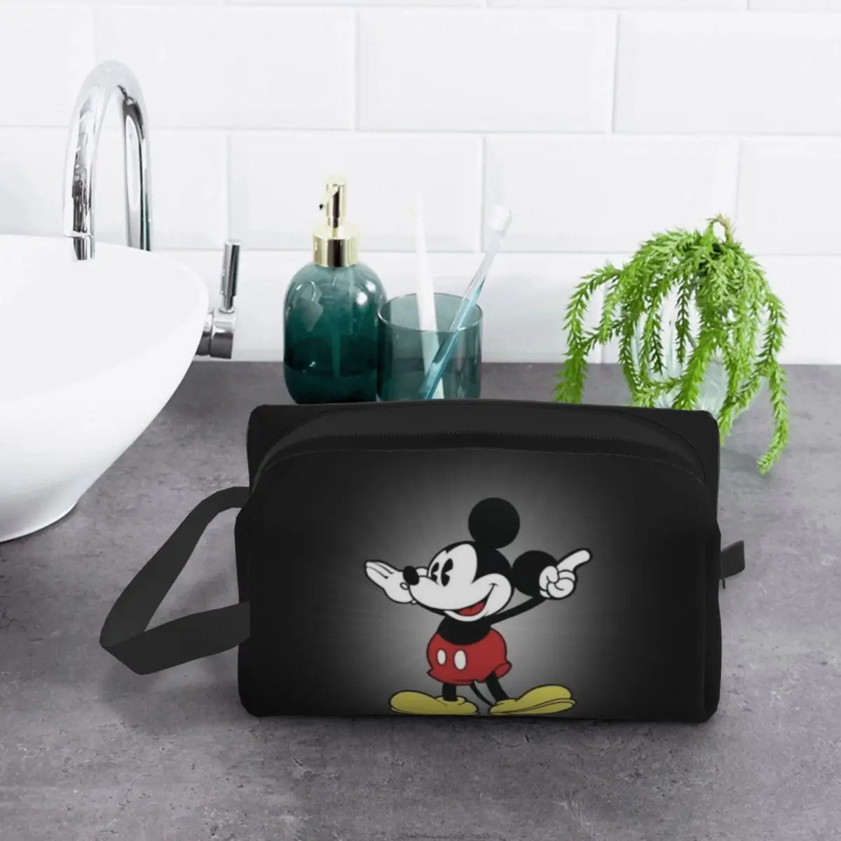 Borsa da toilette da viaggio personalizzata topolino borsa da toilette per trucco carino per le donne custodia per Kit Dopp di stoccaggio di bellezza