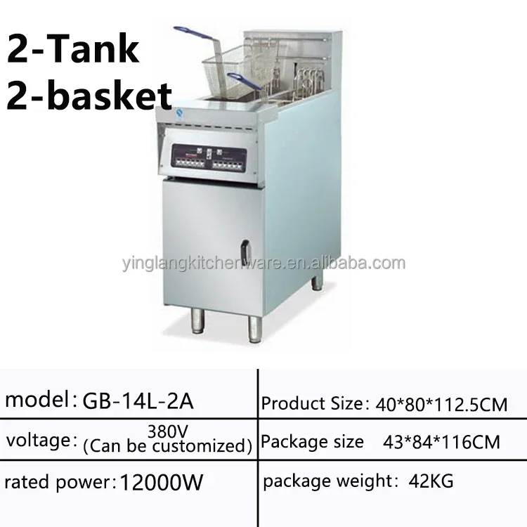 Large Commercial Deep Fryer Floor Stand Electric Deep Fryers Restaurant Equipment Mobile Restaurant High Effective