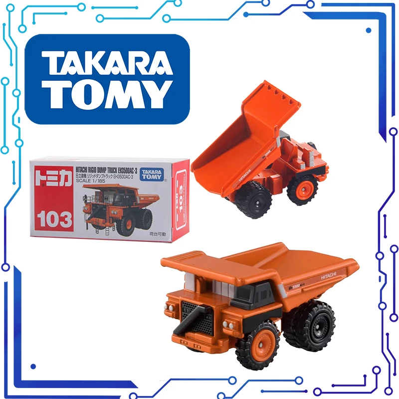 10CM TOMY 64/1 Hitachi Pigid Dump Truck EH3500AD-3 Alloy Car TOMICA Toy Vehicle Diecast Metal Model Children Present Decoration