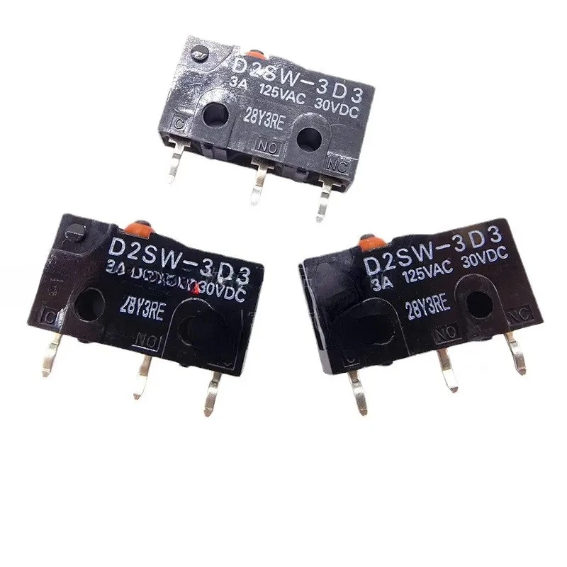 Hello.5 PCS D2SW-3D3 Sealed Waterproof And Dustproof Micro Switch Travel Limit Light Touch 3 Feet