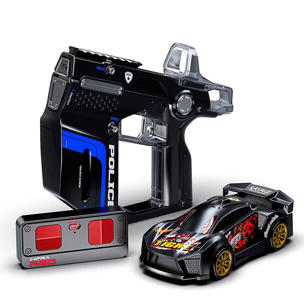 9IMOD RC Rennwagen 4CH 3IN1 2,4G IR Schießen Rollover 4 Punkte Blut Bar Stunt Schießen Entfernung 7M RC Entfernung 30M Drift Auto