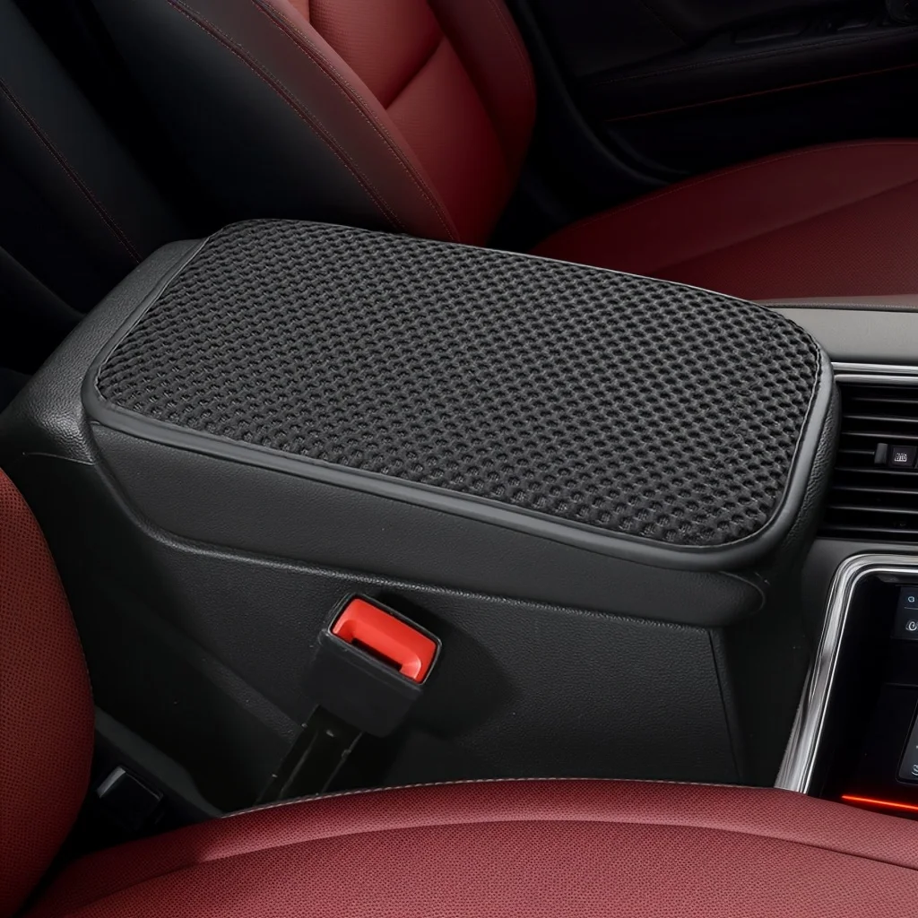 3D Massage Mesh Four Seasons Universal Coarse Mesh Anti Slip Car Armrest Box Cushion Car Control Protective Cover view 2