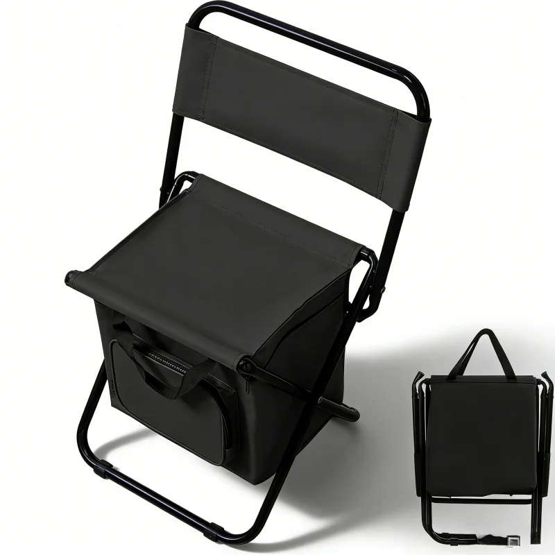 

Multifunctional Fishing Chair Outdoor Folding Portable3Integrated Backrest Storage Bag Insulated Ice Bag Fishing Seat
