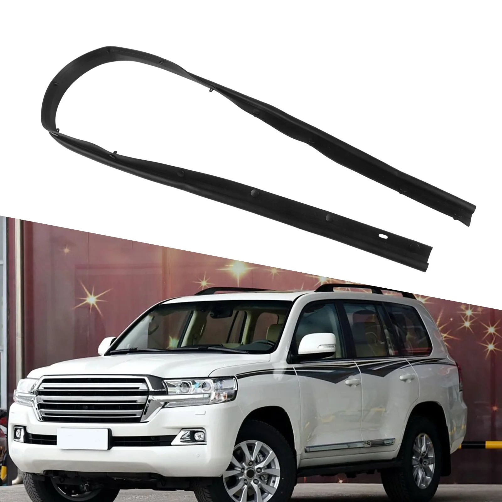 Direct Replacement Headlamp Cover To Hood Seal 53183-60071 For Toyota For Land Cruiser 1998 To 2007 Vehicle Models