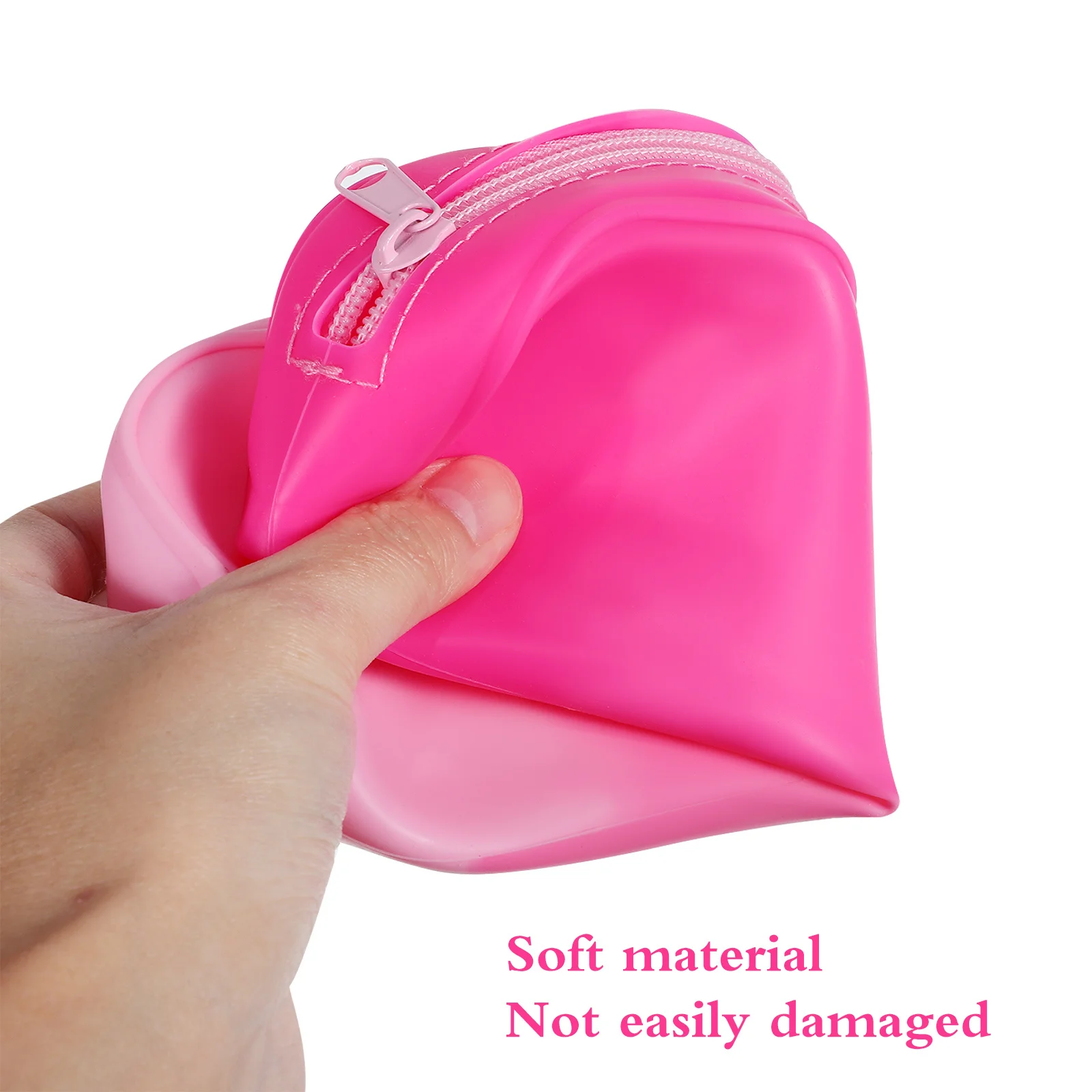 

Silicone Pencil Case Large Capacity Pencil Pouch Soft Zipper Storage Bag Makeup Brush Organizer Stationery Holder