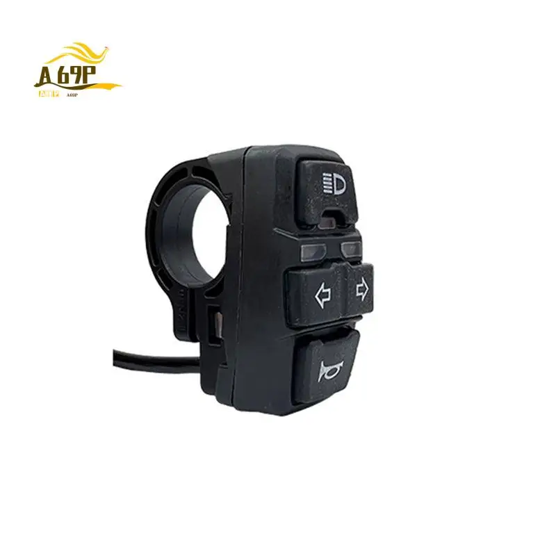 A69P-Bicycle Lithium Battery Modification Replacement DK336 Three-In-One Switch 36V48V Horn Headlight Turn Switch