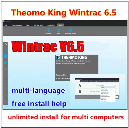НОВАЯ версия Thermo King Wintrac 6.5 Диагностическое программное обеспечение Поддержка нескольких языков + помогает в установке