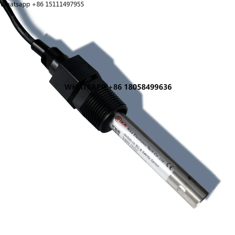 Rs485 Ip67 Online Analog 4 20 mA Electrical Conductivity Resistivity Priva Wired Salinity 0-10 v EC Sensor Probe for Sea Water