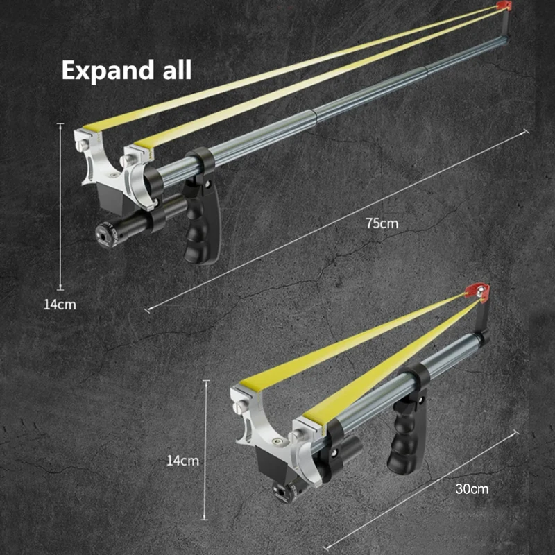 Slingshot Straight Rod High Precision Telescope High Power Red Laser Flat Rubber Band Stainless Steel Outdoor Hunting Slingsshot