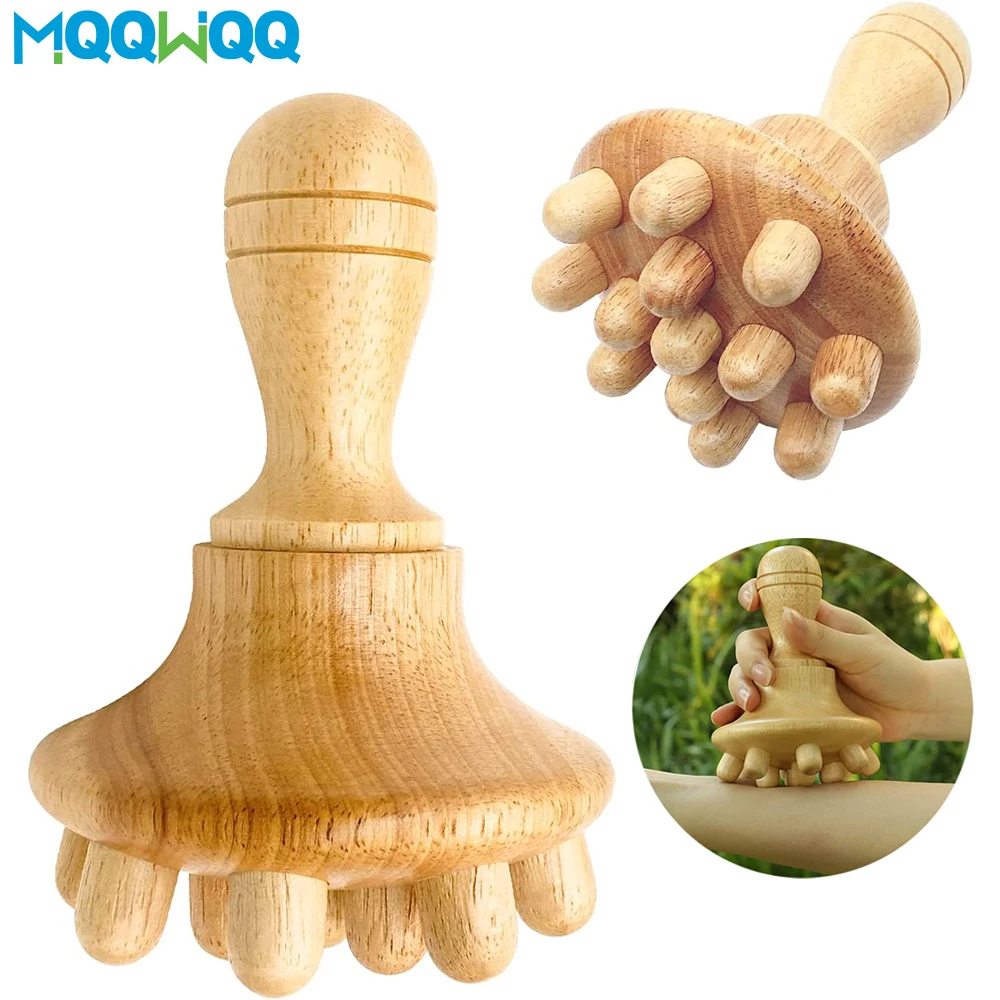 

Wooden Mushroom Shape Massager Wood Therapy Massage Tool, Anti Cellulite, Maderoterapia,Lymphatic Drainage,Relief Muscle Tension