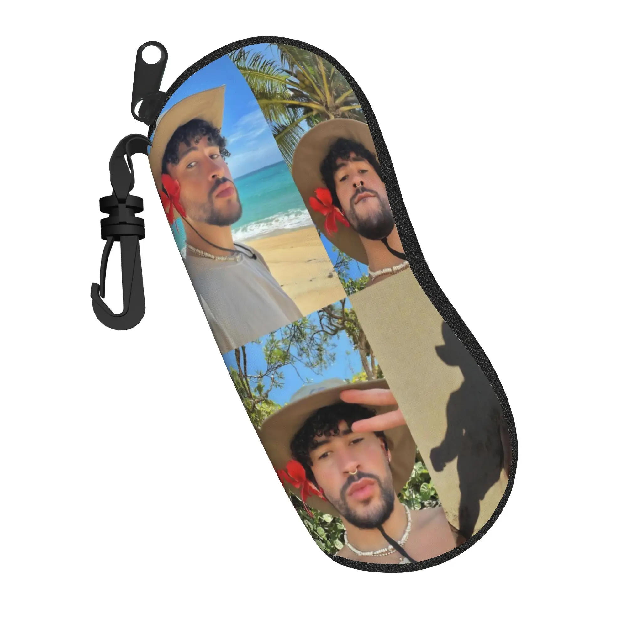 Bad Bunny DTMF Tour 2026 Accessories Glasses Case for Women Portable Zipper  Sunglasses Protector Gift Eyewear Container