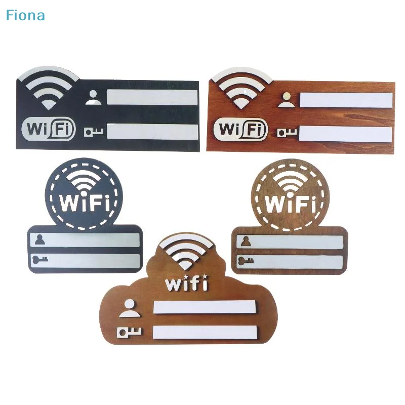 ✔Vintage Wooden Wifi Password Sign Board Erasable Wifi Info Display Plate With Pen For Cafe Home Hotel Wall Decoration