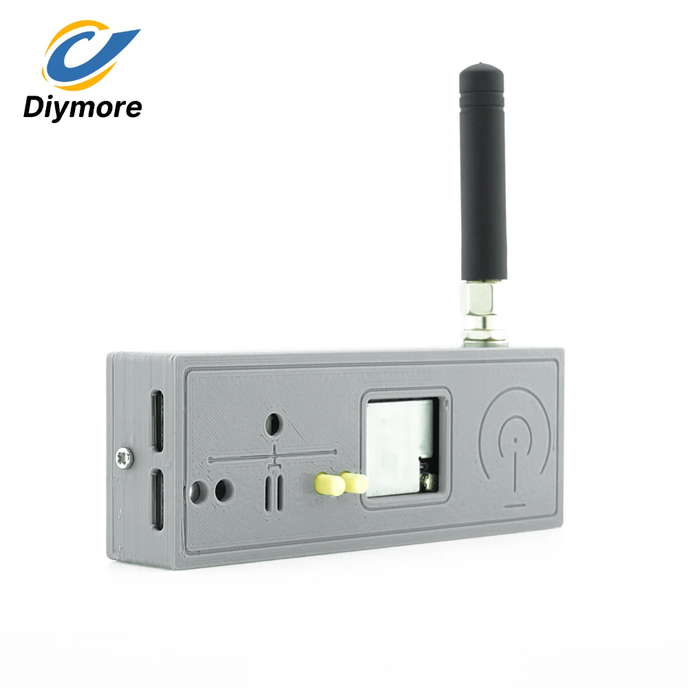ESP32-S3 44Pin Dev Board Enclosure Case with Antenna Hole Type-C Port Open GPIO Button Caps Screw Mount Gray Plastic Shell