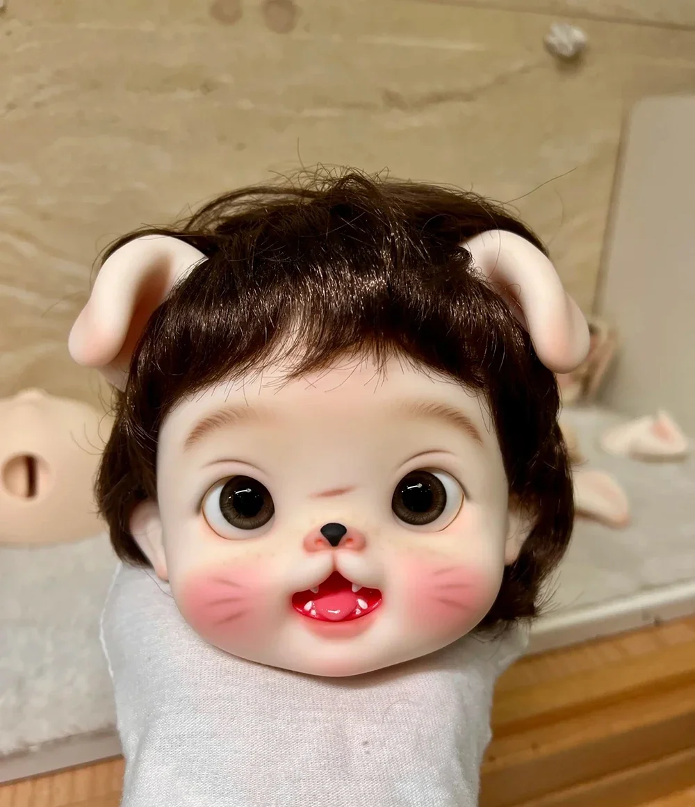 Nuovo SD BJD Doll1/6 bingyu Resina testa di animale grande testa Bambola Modello artistico Giocattolo di alta qualità Trucco fai da te in magazzino per le ragazze Spedizione gratuita
