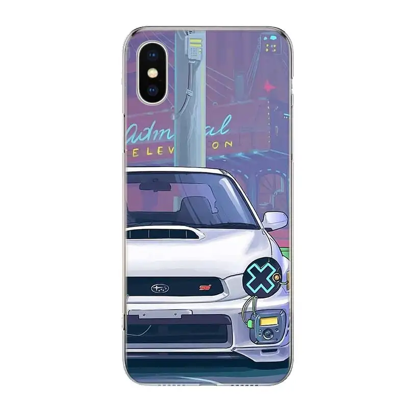 Крутой японский JDM спортивный автомобиль комикс Прозрачный чехол для iPhone 11 13 14 Pro 15 Pro Max 12 Mini SE 2020 XR X XS Max 7 8 Plus Funda C