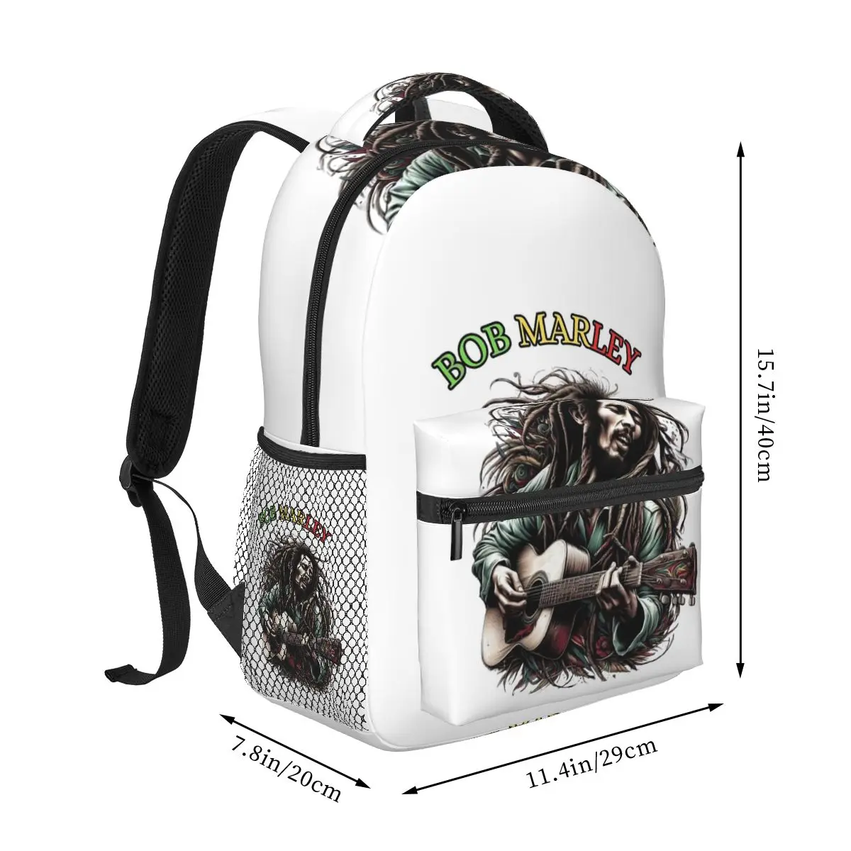 Jamaica Reggae Rock Bob Marley Backpacks Boys Girls Bookbag Children School Bags Laptop Rucksack Shoulder Bag Large Capacity