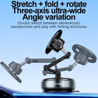 Soporte magnético para teléfono de coche, ventosa mecánica de vacío, rotación 360 °   Soporte de adsorción magnética Soporte universal de navegación