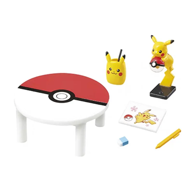 Pokemon Gashapon Capsule Toy Pikachu Room Elf Model Toys Mini Furniture Table Miniature Scene ornamentoion regali per bambini