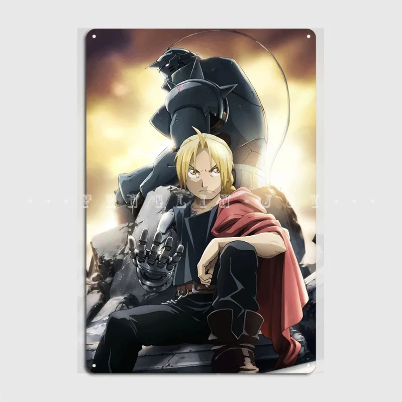 Full Metal Alchemist Metal Sign Club Home Bar Cave Classic Mural Painting Tin Sign Posters