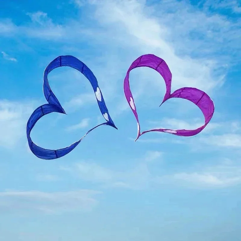 Free shipping 3d kites heart kites flying nylon kites factory Outdoor toys crank for kite programmable toys Windsurfing outdoor