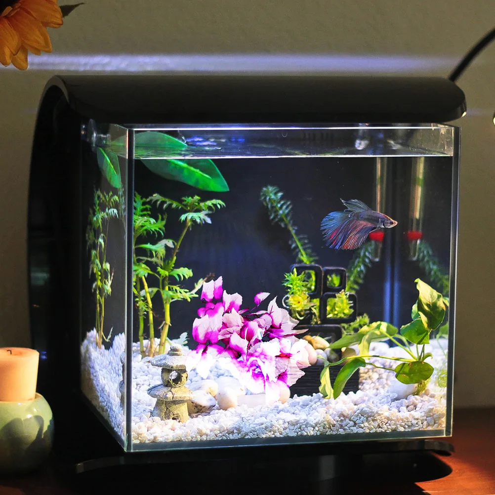 

2 Pcs Simulated Plants for Aquarium Decor Vivid Resin Fake Plant Terrarium Reptile Accessories Lifelike Underwater L scaping
