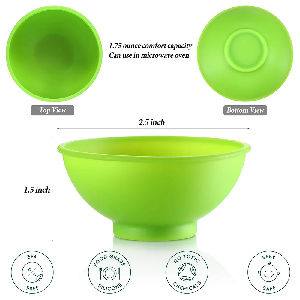 50Pcs Silicone Bowl Jar Diameter 67mm Container Tobacco Herb Smoking Kitchen Smoke Storage Box Cigarette Accessories