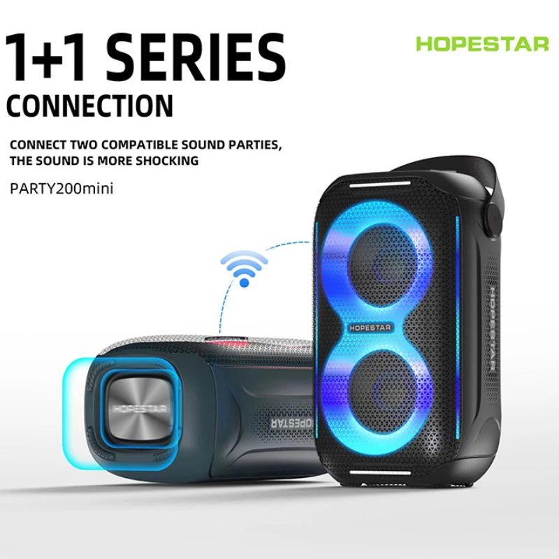 

Wireless Speaker Bluetooth Subwoofer Stereo Outdoor Heavy Bass Waterproof Speakers RGB Lights with Portable Vertical Boombox