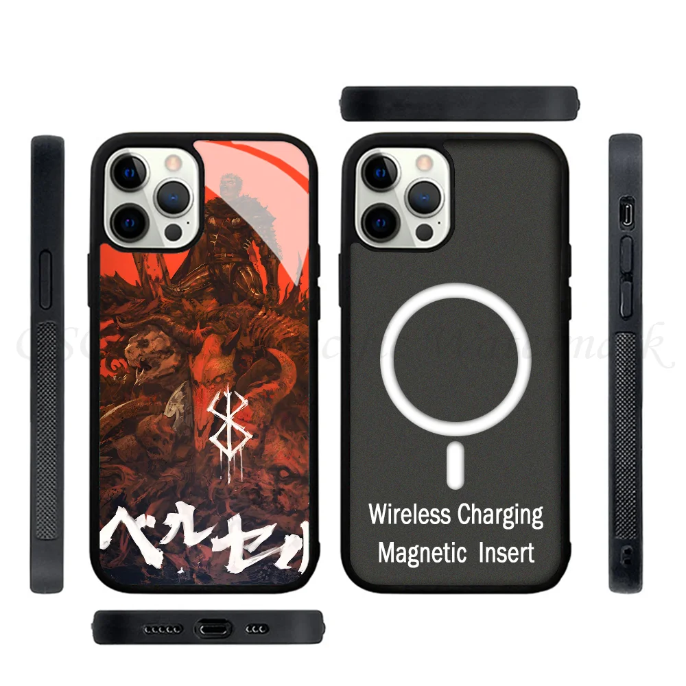 B-Berserk Anime Phone Cases For IPhone 15 14 13 Pro Max 11 12 Mini Alex Mirror TPU Shell