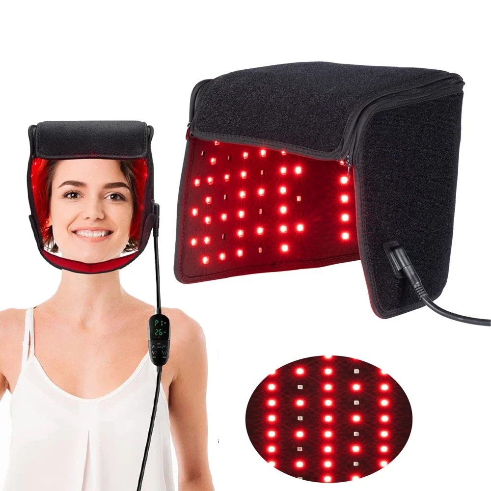 Capuchon de traitement à la lumière rouge LED, anti-chute, restauration injuste, traitement infrarouge de la racine des cheveux, perte de cheveux, dispositif de croissance des cheveux, nouveau