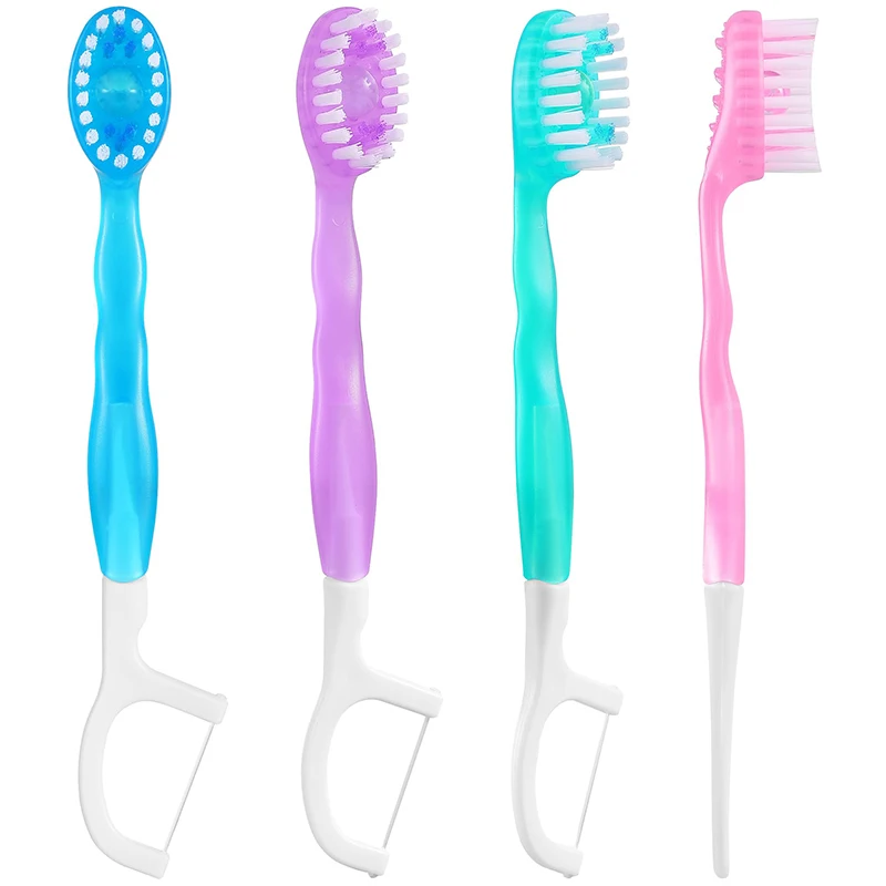 Exploded Bead Toothbrush Disposable Adult Cleaning Toothbrush Portable Travel Toothbrush With Dental Floss Toothpick
