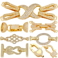 Juya 18K Gold Silver Plated Creative Fasteners Connector Closure Clasps Accessories For DIY Needlework Bead Pearl Jewelry Making