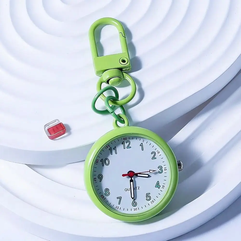 Silent Movement Exam Watch Alloy Case Leather Cover Pocket Watch Reusable Design Mini Size Pendant Watch Student Exam