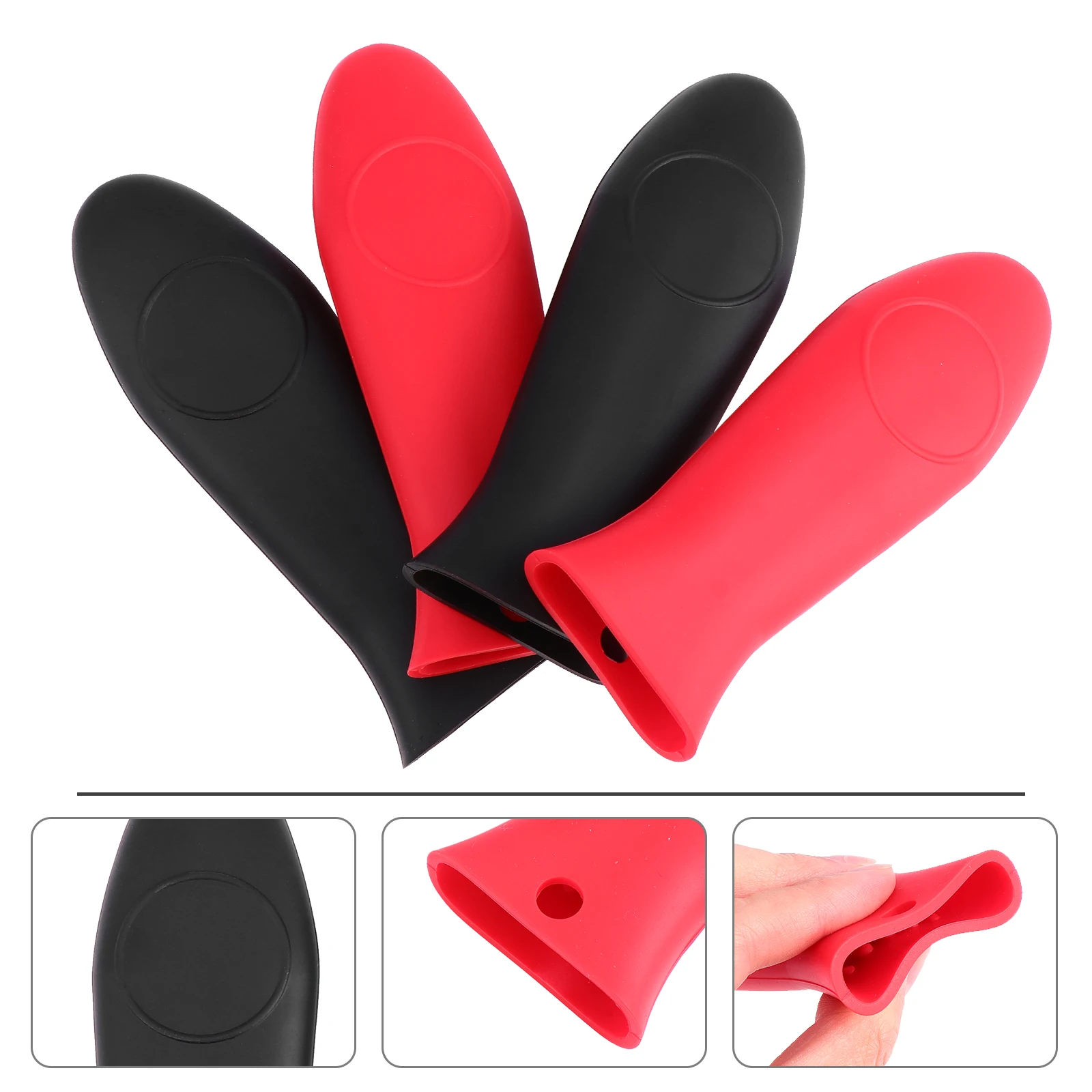 

4 Pcs H Cover Heat Resistant Pot H Sleeve Metal Grip Holder Non Silicone Pot H Holder Slip Kitchen Cookware Stove