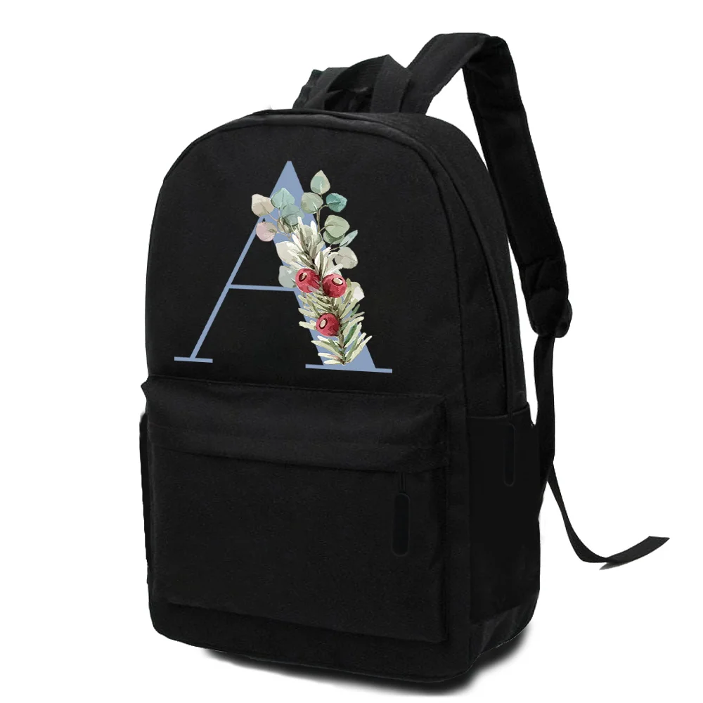 Canvas Backpacks Women Shoulders School Bag Blue Letter Printing Casual Backpack Designer Laptop Backpack Unisex Sport Bags