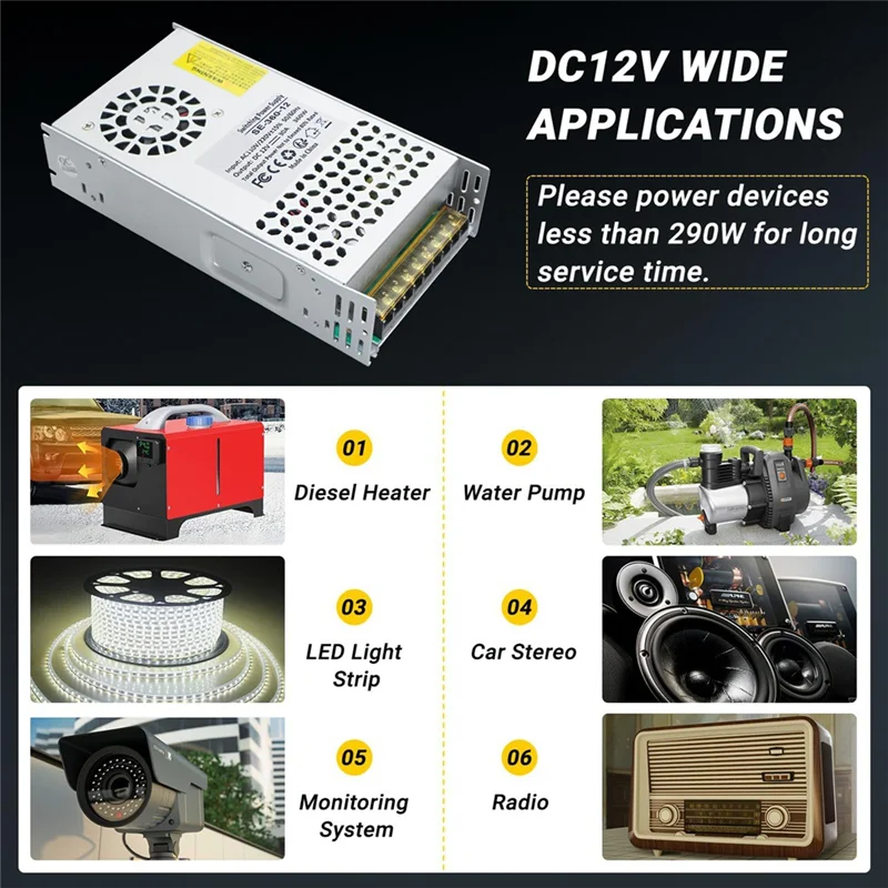 

HRBAJ-12V 110V преобразователь переменного тока в 12V постоянного тока импульсный источник питания трансформатор адаптер SMPS преобразователь переменного тока в постоянный ток