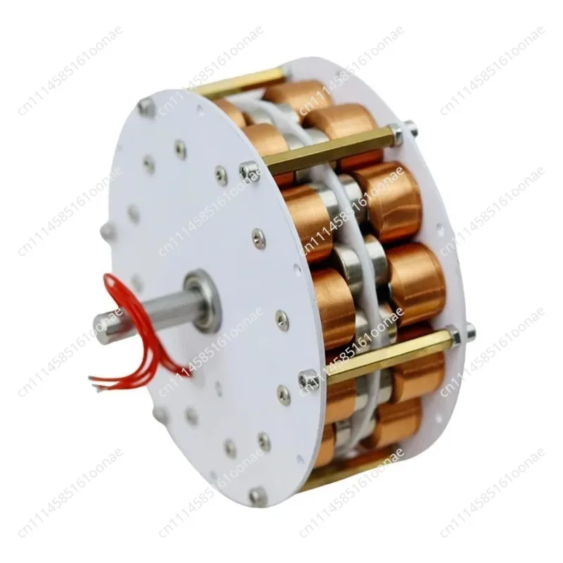 Double-Layer High-Power Disk Core Generator - Ultra-Low Speed, High-Efficiency, Multipole Strong Magnetic Three-Phase AC