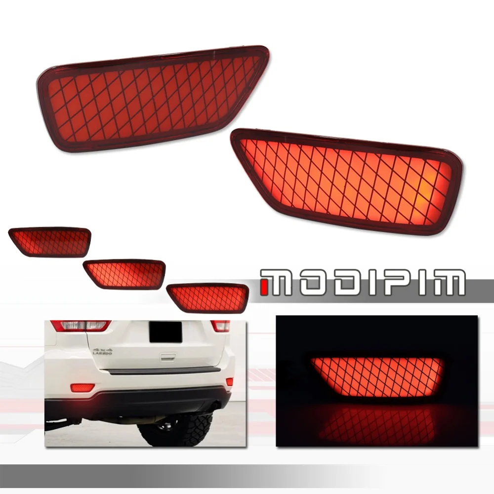 Rear Bumper Reflector Tail/Brake Lights LED Rear Fog Lights For Jeep Compass Patriot WK2 Grand Cherokee For Dodge Journey 12V