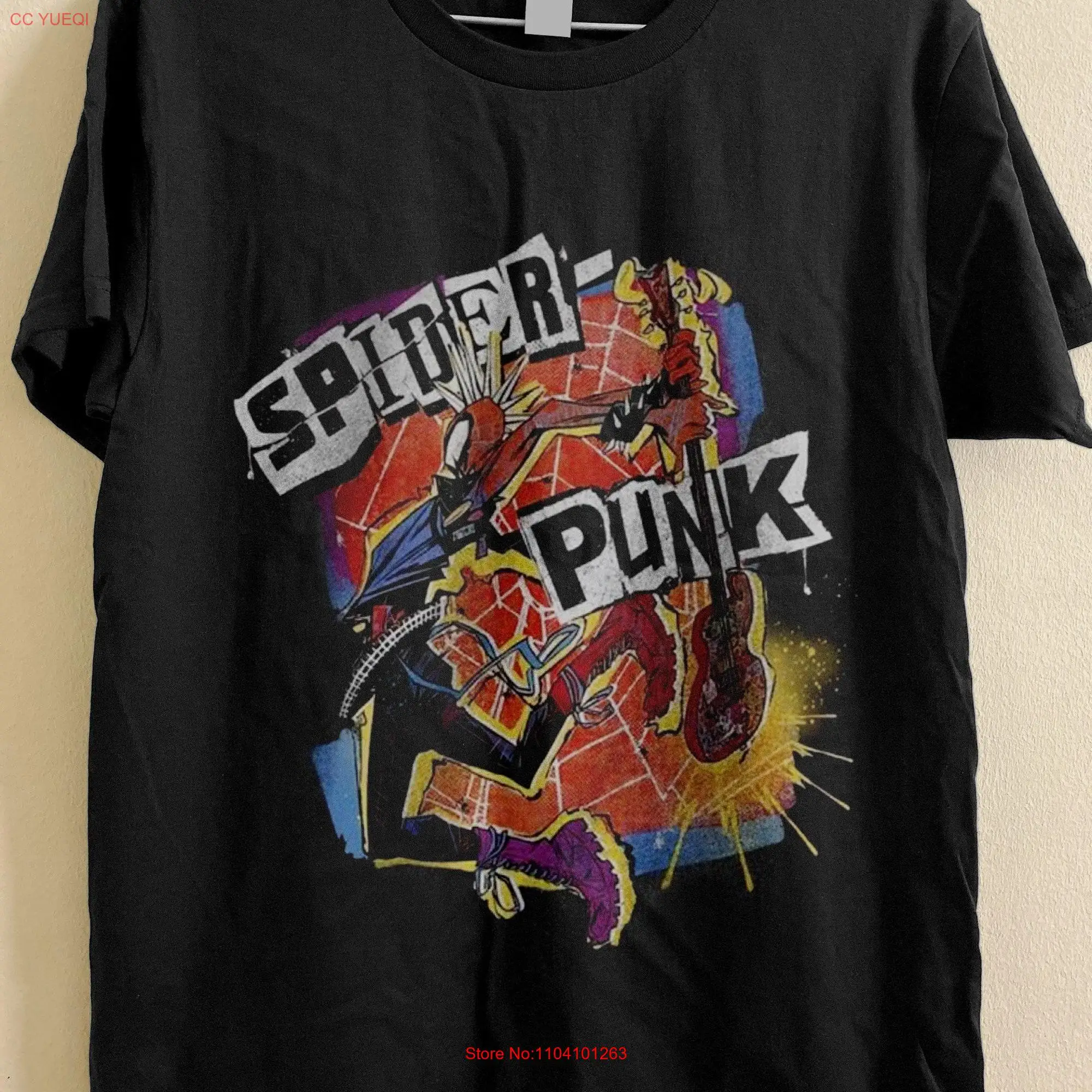 Retro Spider Punk Comic Man Across SweaT T Shirt Spjdeman the verse  long or short sleeves