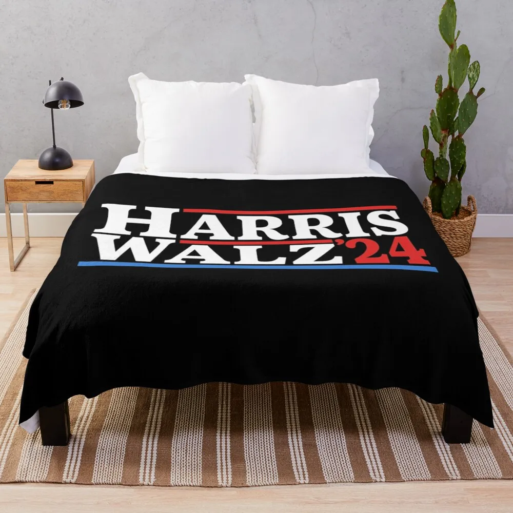 Harris Walz 2024 Election Kamala Harris Tim Waltz 2024 Throw Blanket Quilt decorative Baby Blankets