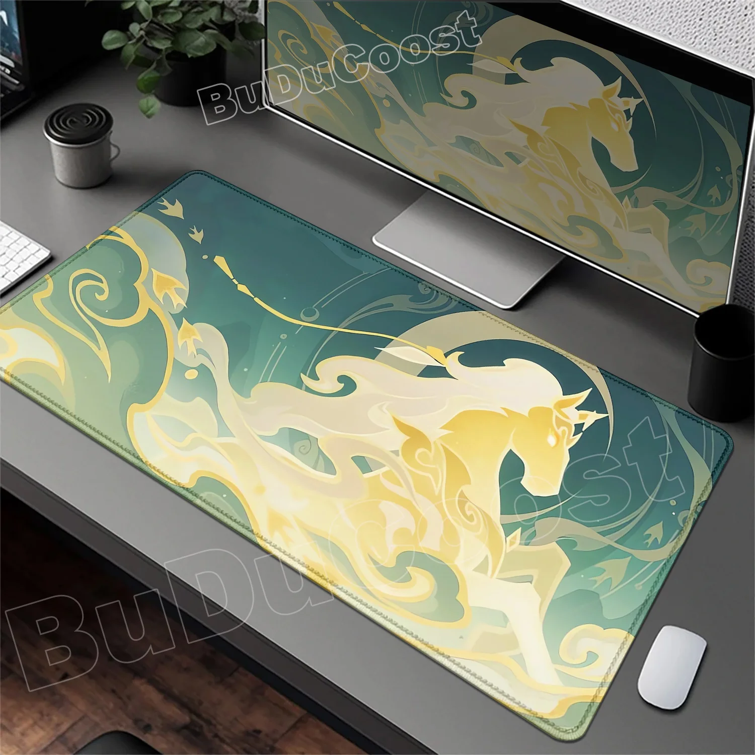 Podkładka pod mysz HD Printing Genshin Impact Nordkalai Character Pattern Columbina Jahoda Zibai Laptop Gamer Mouse Pad XXL Anime Desk Mat — zdjęcie produktu 3
