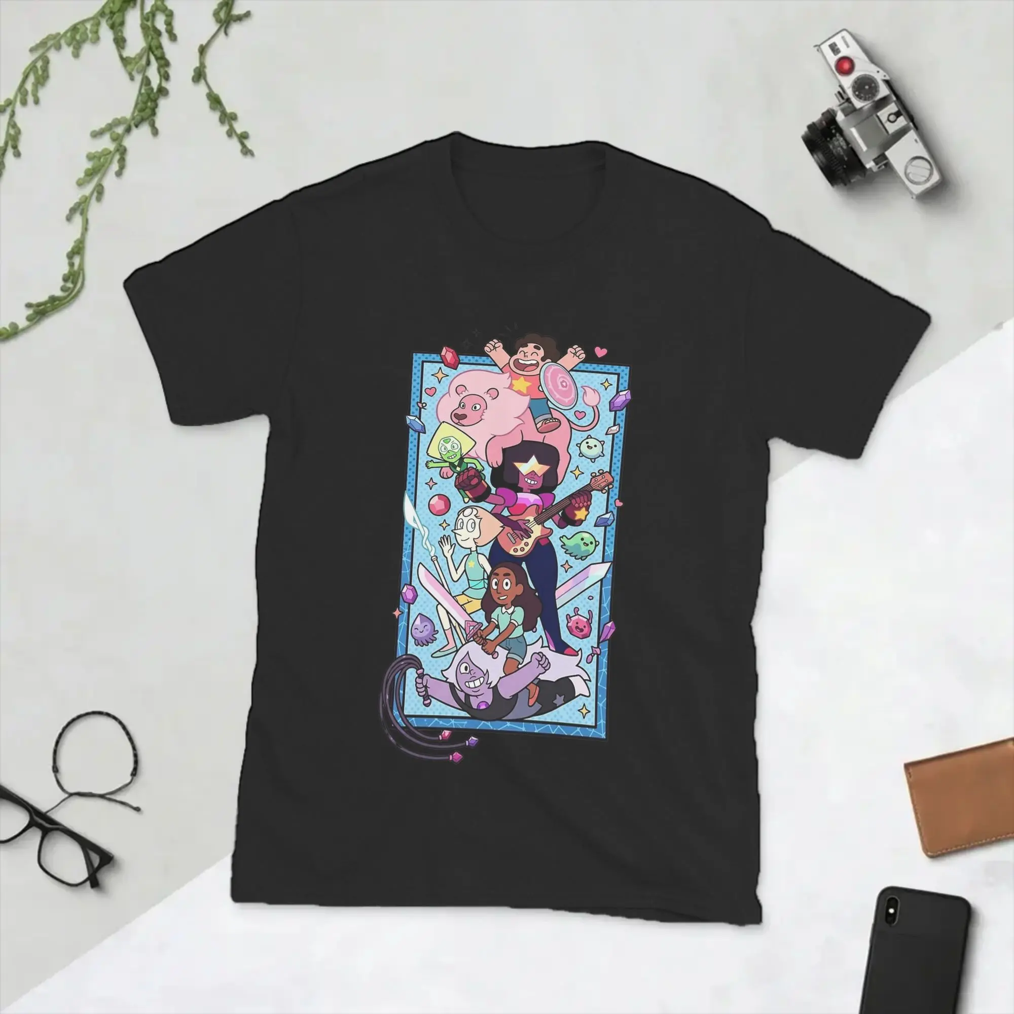 Men's T-Shirts Cartoon Stevens Universes Funny Cotton Tees Short Sleeve  T Shirts Crew Neck Clothing Original