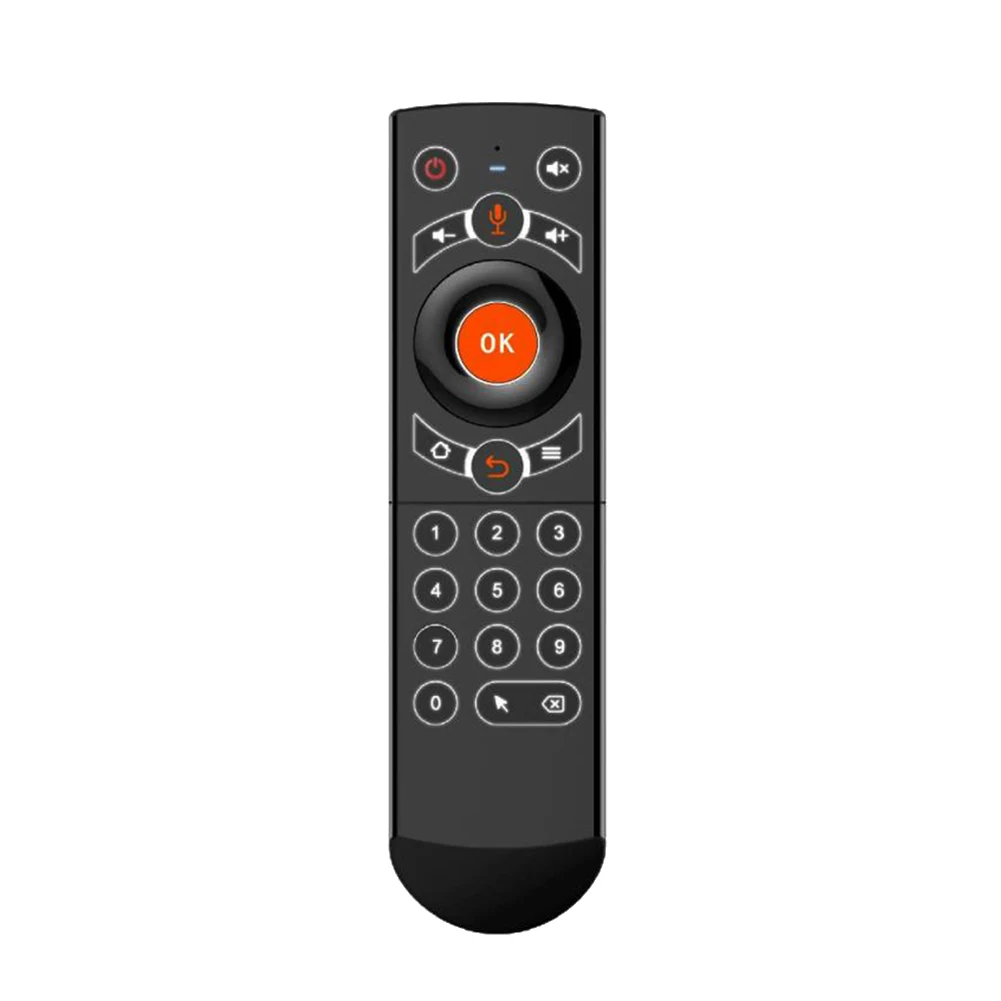 G21 Pro Control remoto por voz 2.4G Teclado inalámbrico Air Mouse con giroscopio de aprendizaje IR para Android TV Box (naranja)