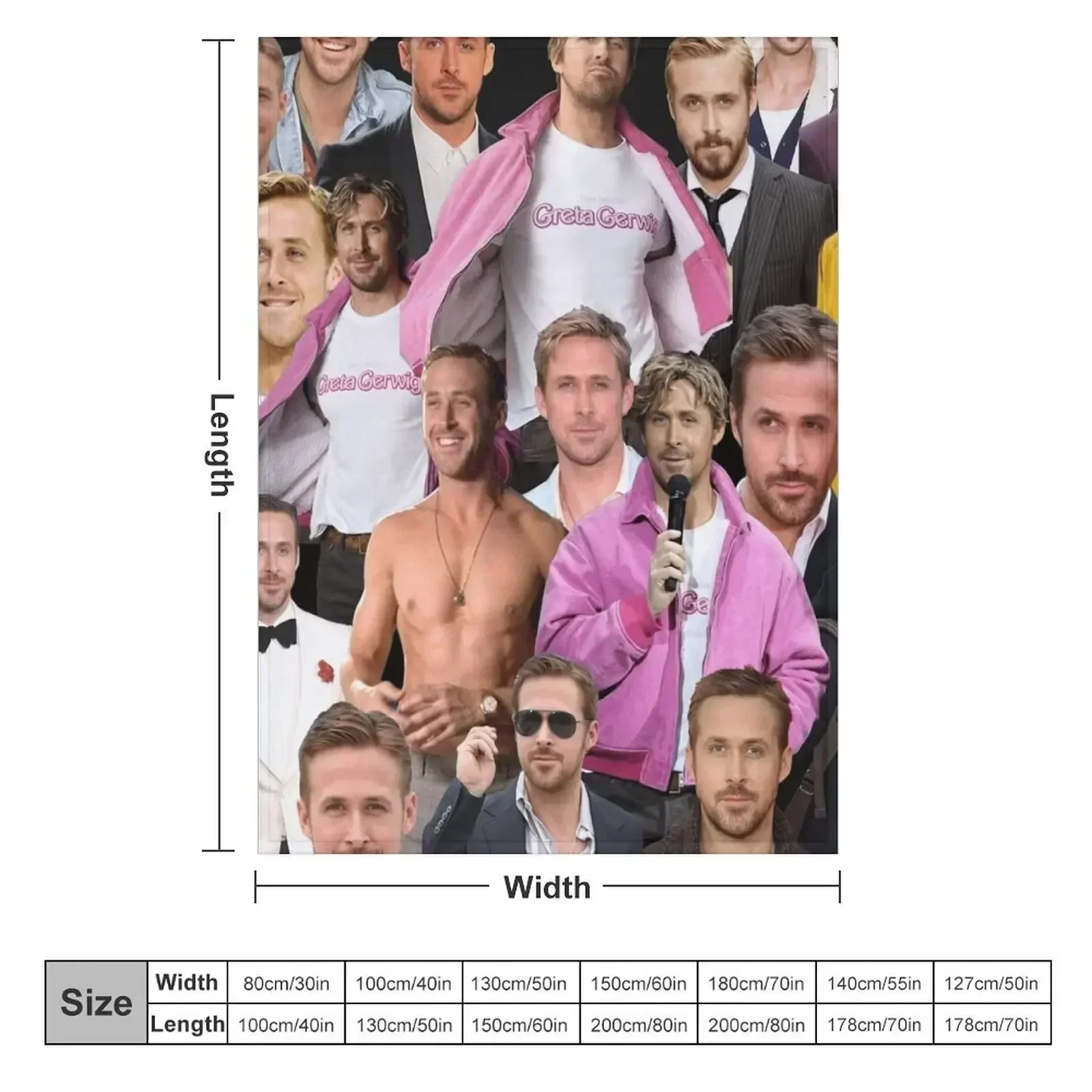 HIGH QUALITY ryan gosling photo collage Throw Blanket Tourist Stuffeds valentine gift ideas Softest Luxury Thicken Blankets