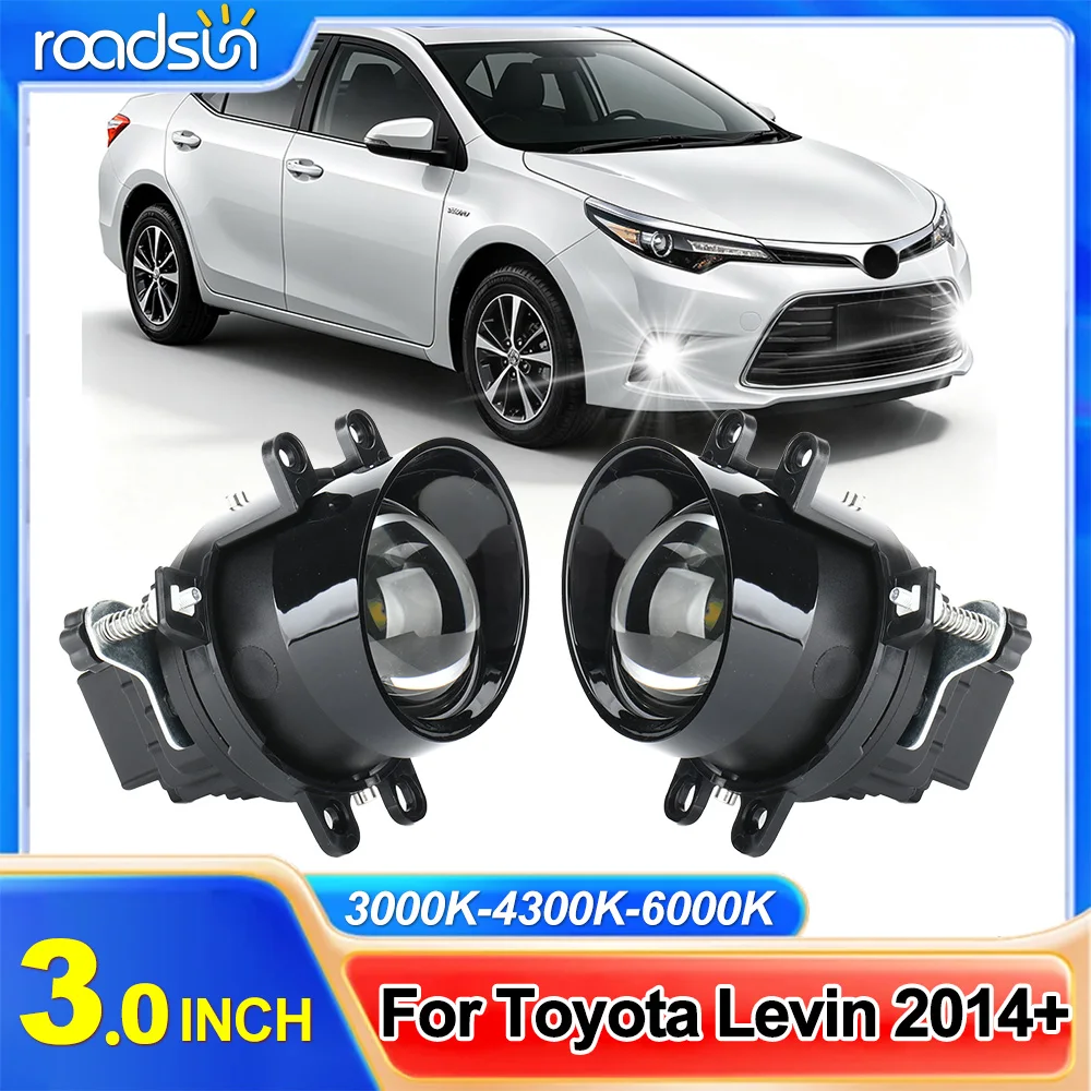 Auto 3Inch Bi-led Fog Lights Led Projector Lens Fog Lamp Canbus Fog Light/High Beam Super Spotlight For Toyota Levin 2014+