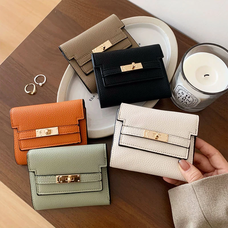 محفظة ريترو للنساء ذات سعة كبيرة ومتعددة البطاقات للتجارة الخارجية متعددة الوظائف وثلاثة أضعاف حقيبة محمولة باليد Billetera
