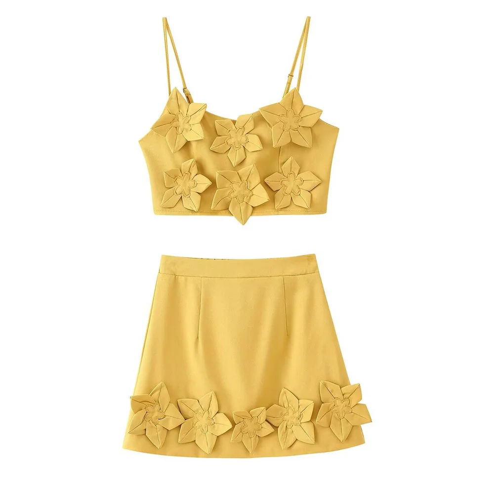 

UNIZERA 2025 New Product Women's Casual Elegant Design with European and American Style Decorative Strap Skirt Set