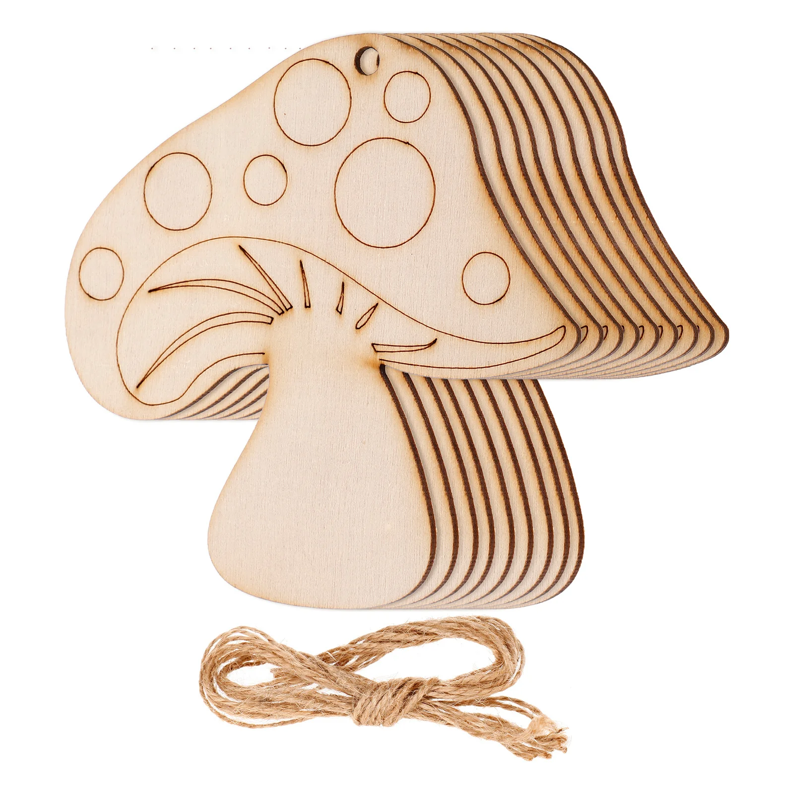 1 مجموعة شرائح الفطر الخشبية رقائق الخشب غير المكتملة Diy بها بنفسك الحرف ديكور المنزل الزينة الزفاف لوازم الحرف الخشبية #2