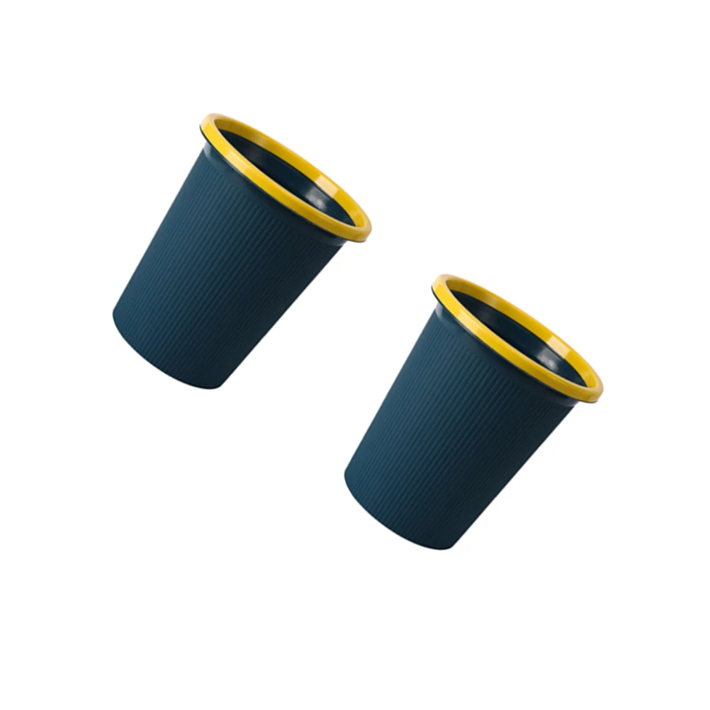 

2pcs 24.8X16X23Cm Plastic Pressure Ring Trash Can For Kitchen Bathroom Office Use Garbage Container Dustbin Wastebasket Waste